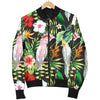 Tropical Flower Pattern Print Design TF03 Men Bomber Jacket