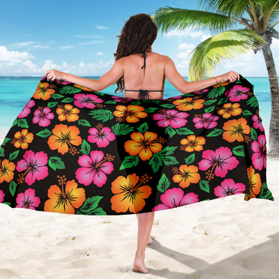 Hibiscus Pattern Print Design HB029 Sarong Pareo Wrap