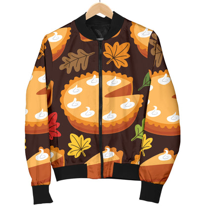 Pie Pattern Print Design A03 Women's Bomber Jacket