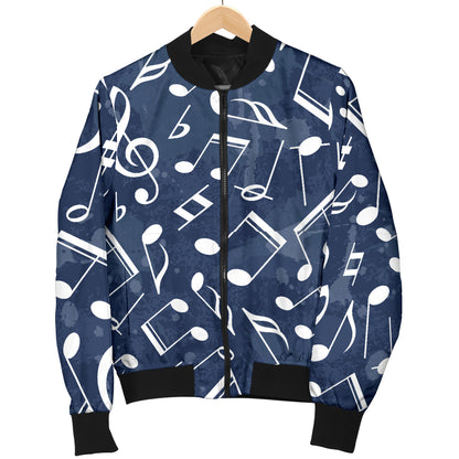 Music note Pattern Print Design A02 Women's Bomber Jacket