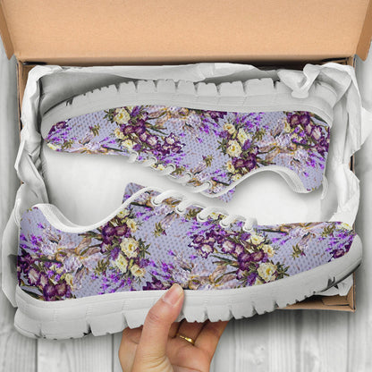 Iris Pattern Print Design IR07 Sneakers White Bottom Shoes