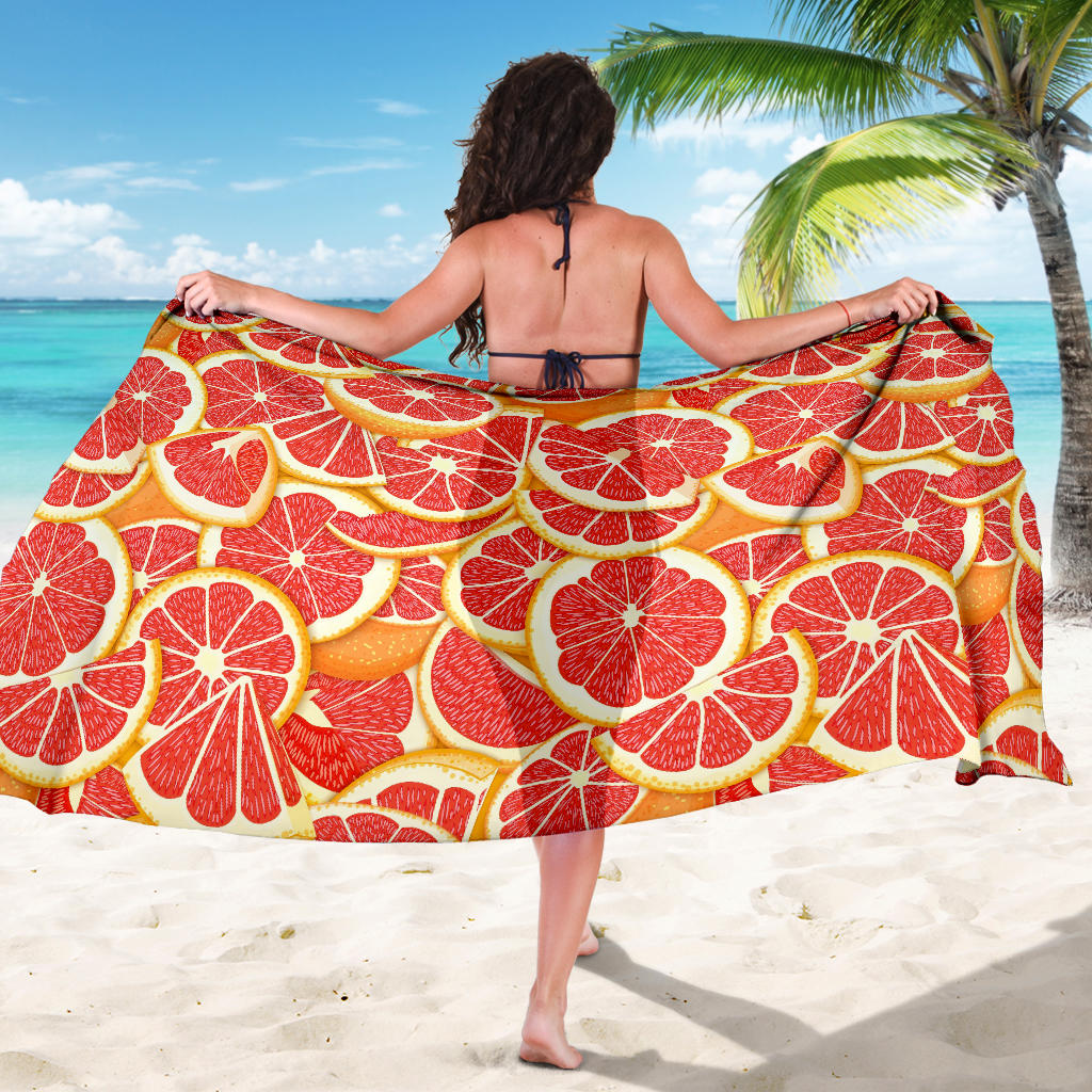 Grapefruit Pattern Print Design GF02 Sarong Pareo Wrap