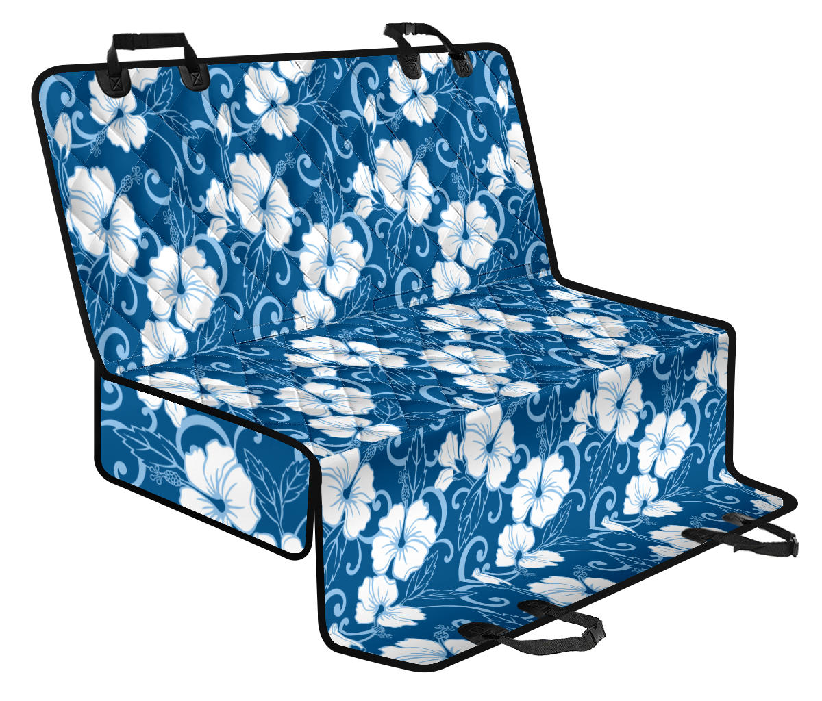 Hibiscus Pattern Print Design HB03 Rear Dog  Seat Cover