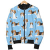 Beagle Pattern Print Design 03 Women's Bomber Jacket