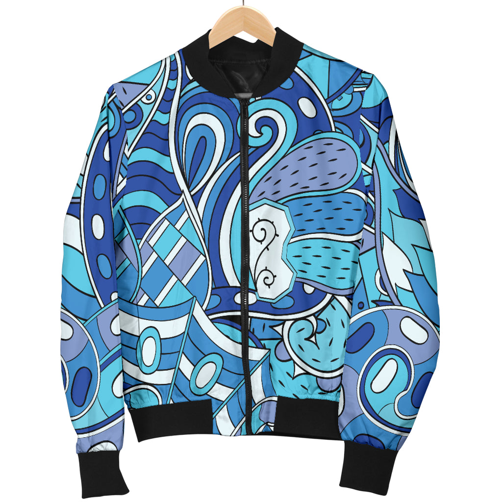 Funky Retro Pattern Print Design A02 Women's Bomber Jacket