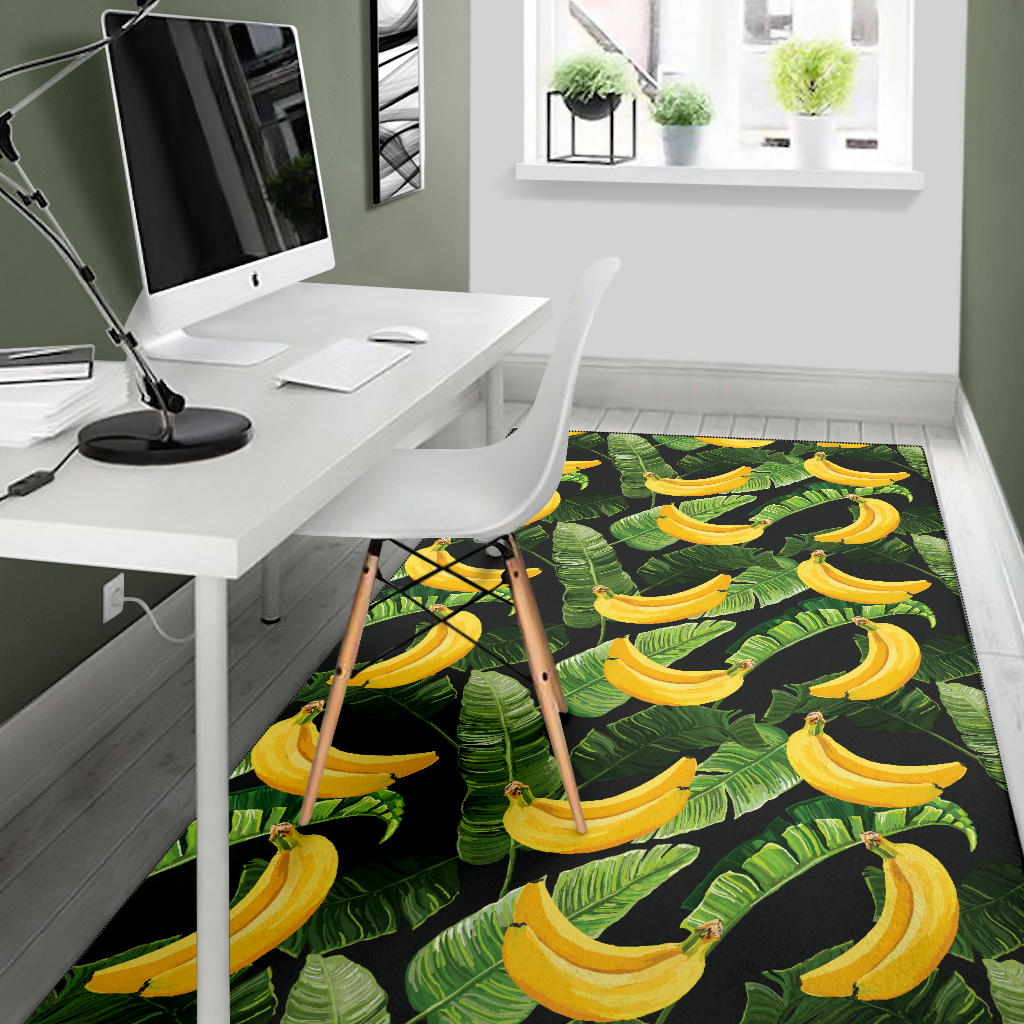 Banana Pattern Print Design BA01 Area Rugs