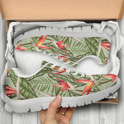 Bird Of Paradise Pattern Print Design BOP08 Sneakers White Bottom Shoes