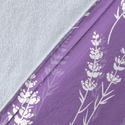 Lavender Pattern Print Design LV08 Fleece Blanket