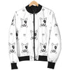 Bull Terriers Pattern Print Design 06 Women's Bomber Jacket