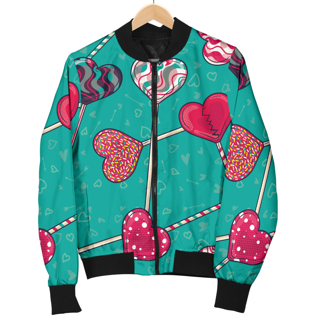 Lollipop Pattern Print Design LL01 Men Bomber Jacket