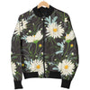 Daisy Pattern Print Design DS08 Women Bomber Jacket