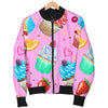 Cupcake Pattern Print Design CP05 Women Bomber Jacket