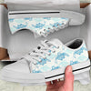 Sea Turtle Pattern Print Design T01 White Bottom Low Top Shoes