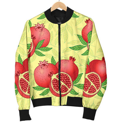 Pomegranate Pattern Print Design PG07 Men Bomber Jacket