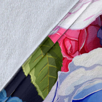 Rose Pattern Print Design RO09 Fleece Blanket