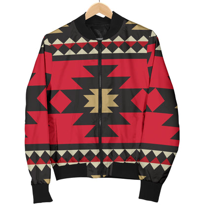 Navajo Pattern Print Design A04 Women's Bomber Jacket