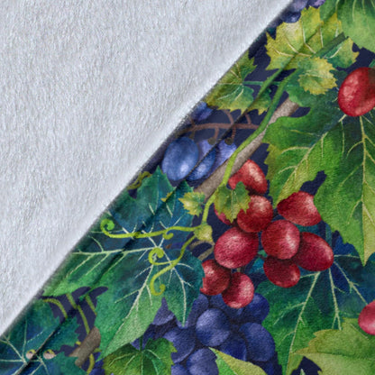 Grape Pattern Print Design GP02 Fleece Blanket