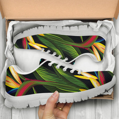 Bird Of Paradise Pattern Print Design BOP012 Sneakers White Bottom Shoes