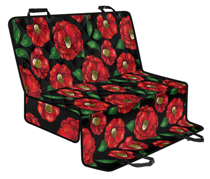 Camellia Pattern Print Design CM07 Rear Dog  Seat Cover
