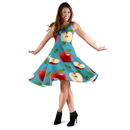 Apple Pattern Print Design AP012 Midi Dress