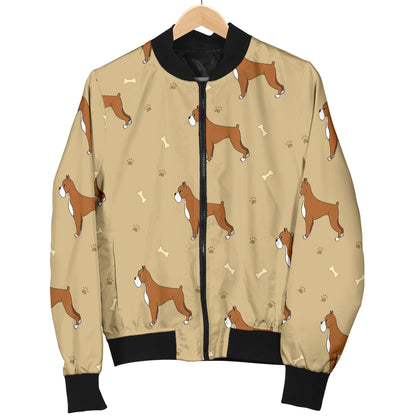 Boxers Pattern Print Design 02 Women's Bomber Jacket