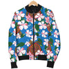 Sea Turtle Pink Hibiscus Hawaiian Print Men Bomber Jacket