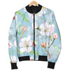 Apple blossom Pattern Print Design AB06 Women Bomber Jacket