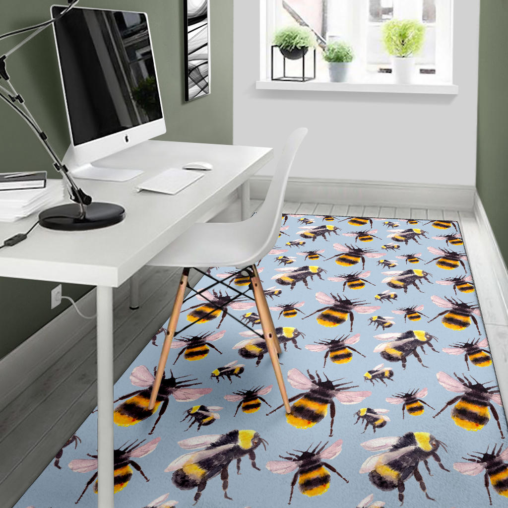 Bee Pattern Print Design BEE08 Area Rugs