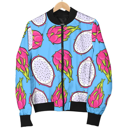 Dragonfruit Pattern Print Design DF04 Men Bomber Jacket
