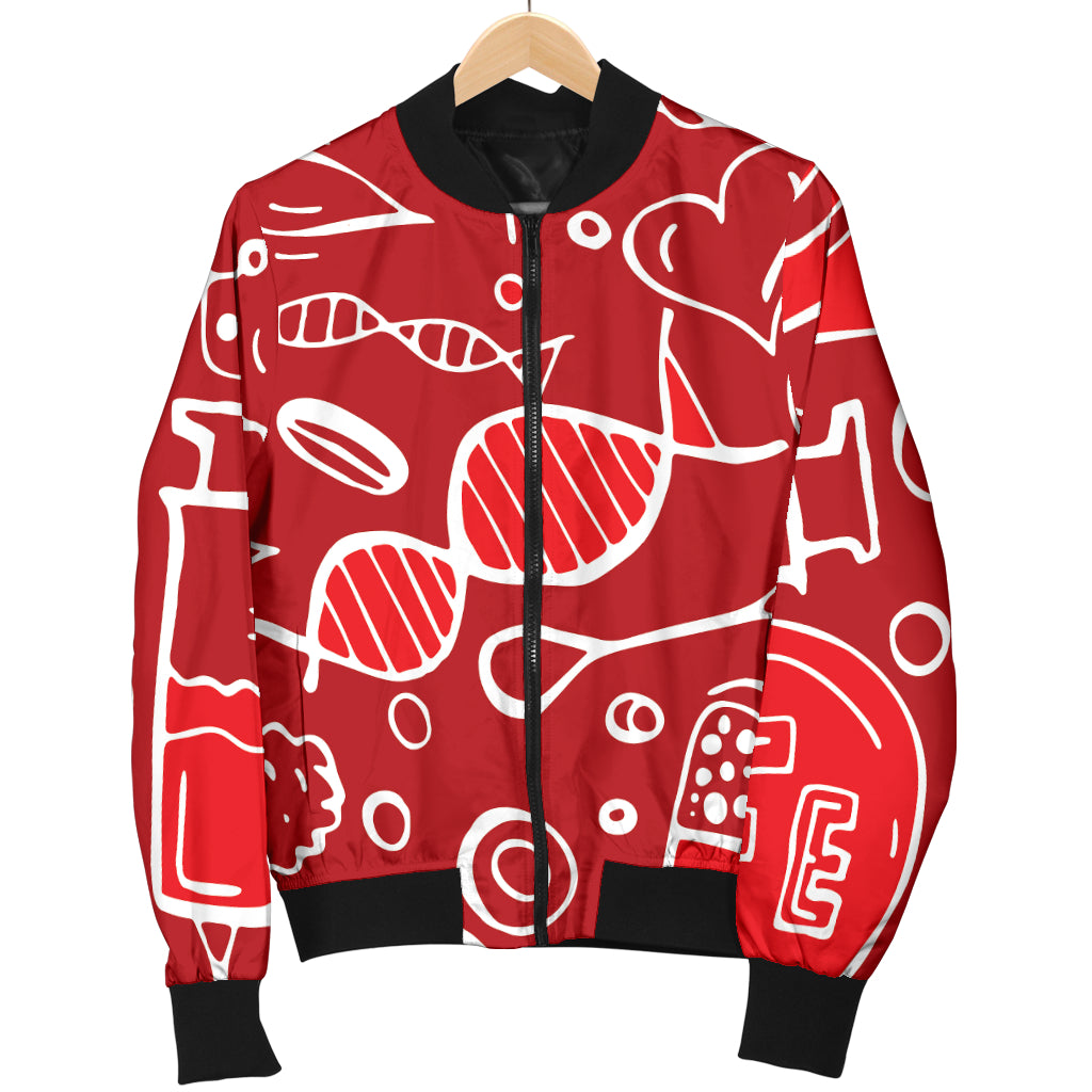 Phlebotomist Pattern Print Design A02 Women's Bomber Jacket
