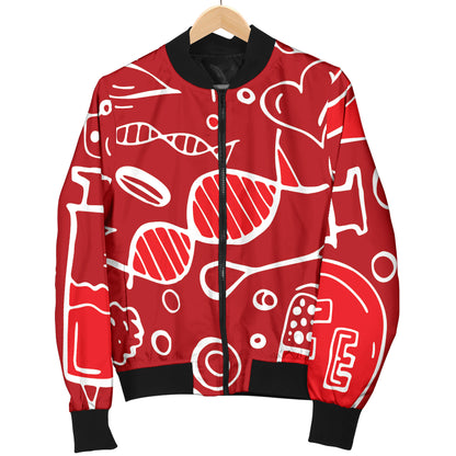 Phlebotomist Pattern Print Design A02 Women's Bomber Jacket