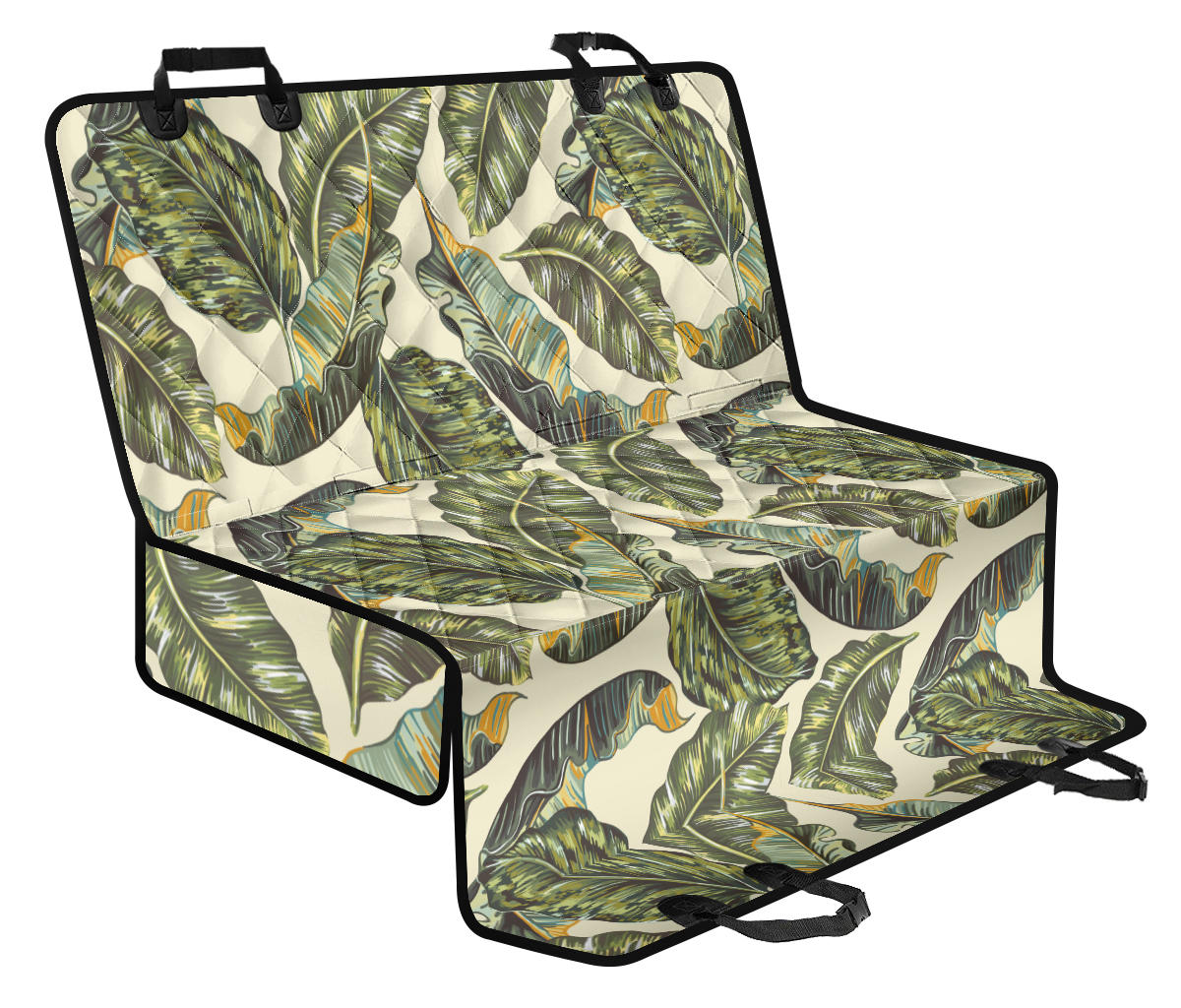 Banana Leaf Pattern Print Design BL08 Rear Dog  Seat Cover