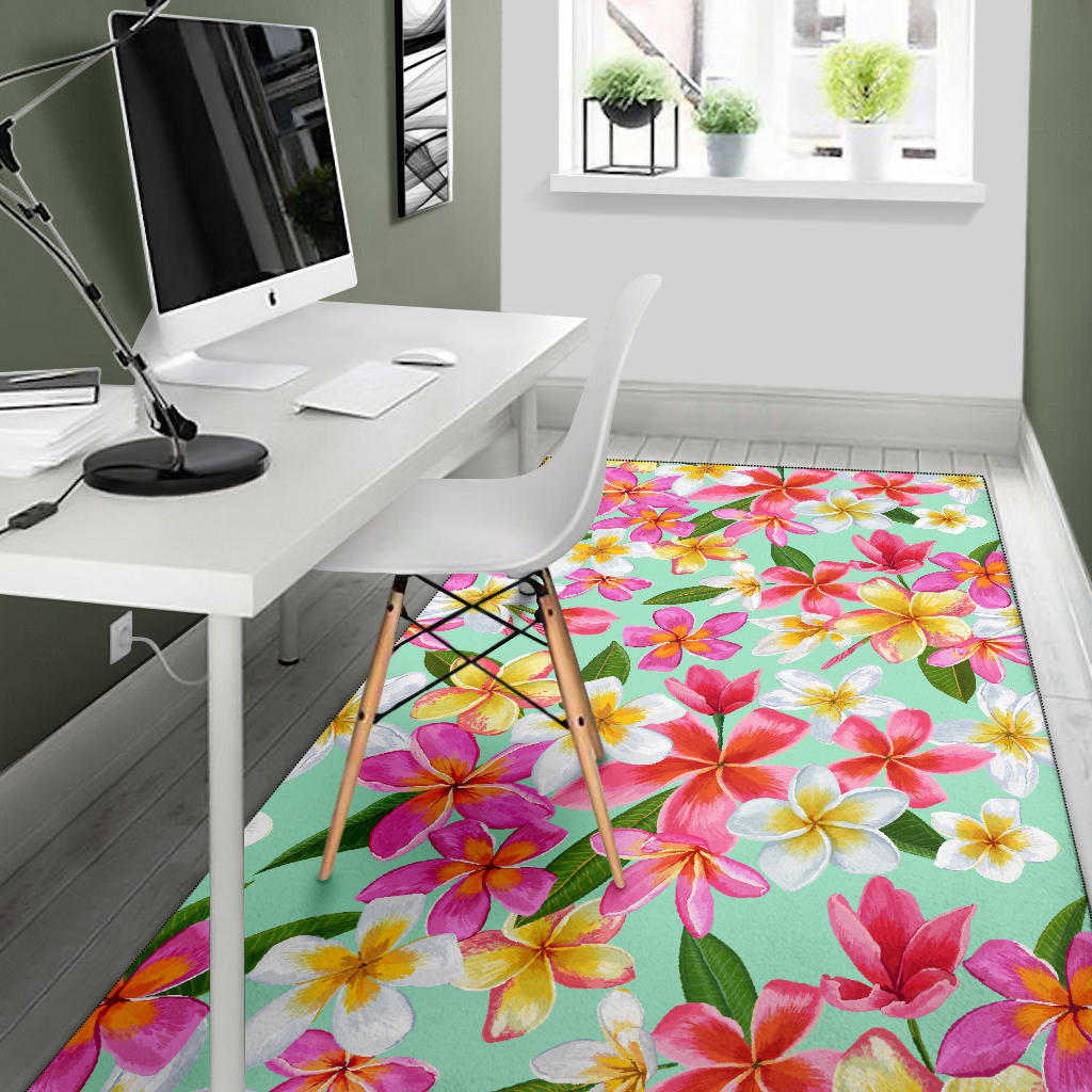 Plumeria Pattern Print Design PM014 Area Rugs