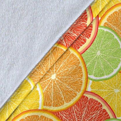 Grapefruit Pattern Print Design GF01 Fleece Blanket