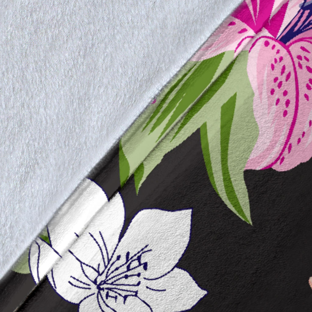 Lily Pattern Print Design LY02 Fleece Blanket