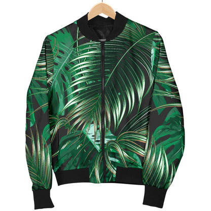 Tropical Flower Pattern Print Design TF012 Men Bomber Jacket