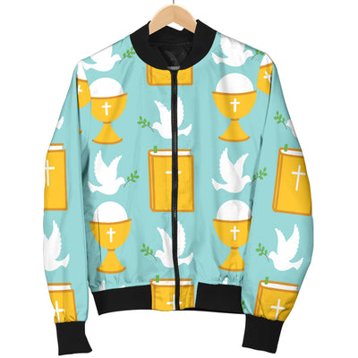 Christian Pattern Print Design 02 Women's Bomber Jacket