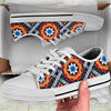 African Kente White Bottom Low Top Shoes