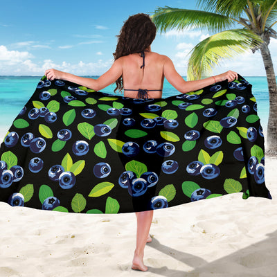 Blueberry Pattern Print Design BB03 Sarong Pareo Wrap