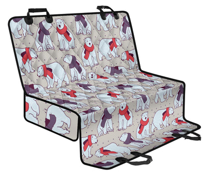 Polar Bear Pattern Print Design PB04 Rear Dog  Seat Cover