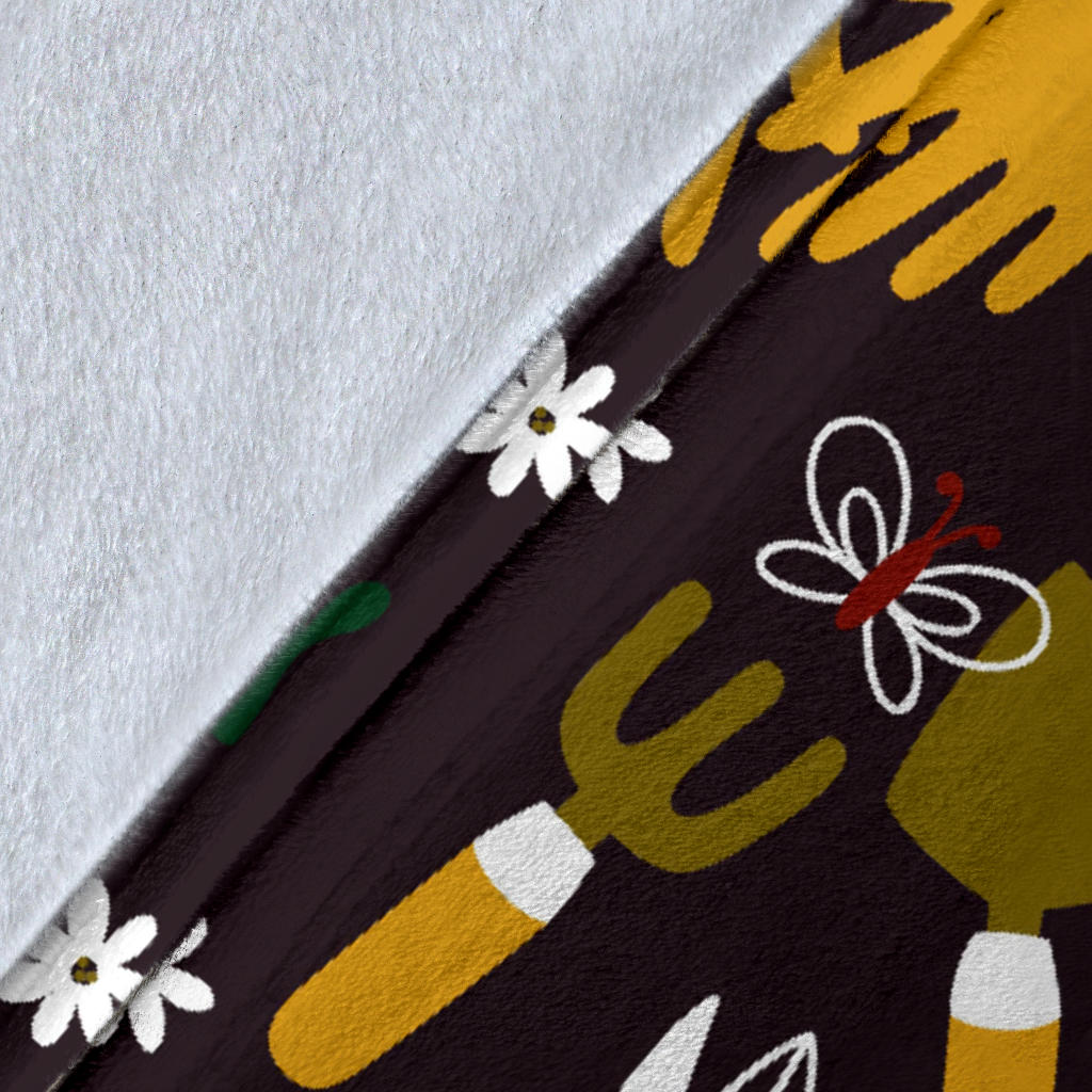 Gardening Pattern Print Design G05 Fleece Blanket