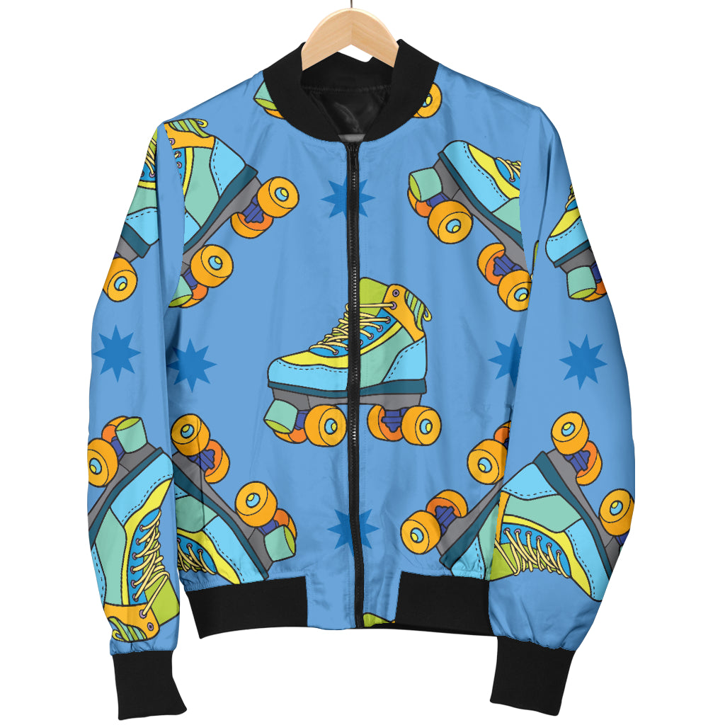 Roller skate Pattern Print Design A04 Women's Bomber Jacket
