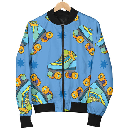 Roller skate Pattern Print Design A04 Women's Bomber Jacket