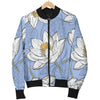 Lotus Pattern Print Design 04 Women's Bomber Jacket