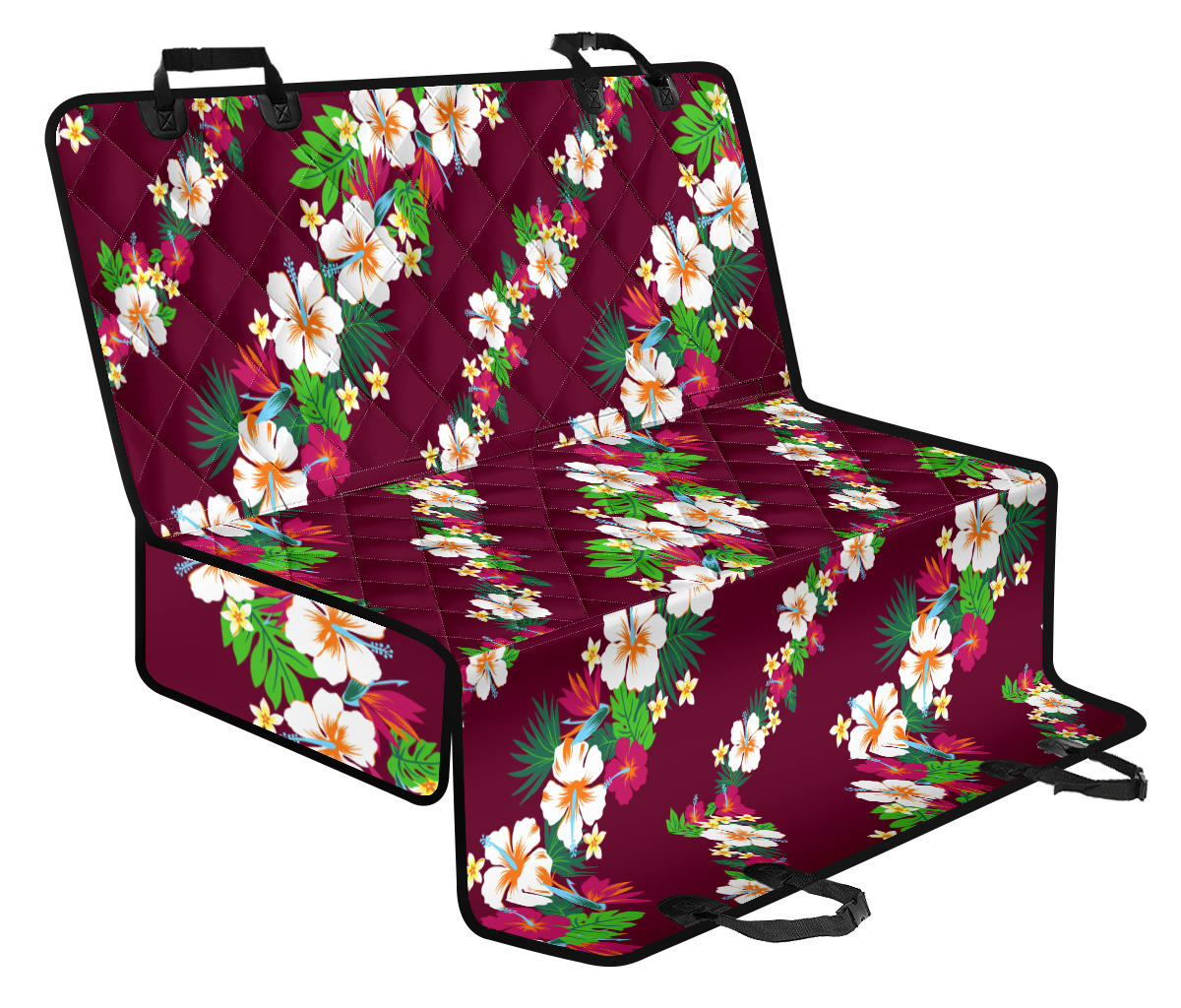 Hawaiian Themed Pattern Print Design H06 Rear Dog  Seat Cover