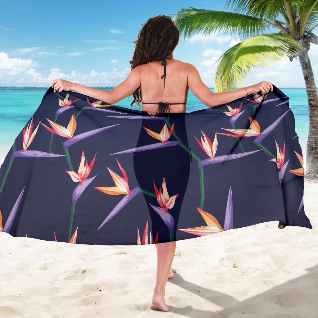 Bird Of Paradise Pattern Print Design BOP015 Sarong Pareo Wrap