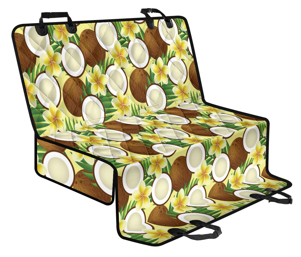 Coconut Pattern Print Design CN02 Rear Dog  Seat Cover