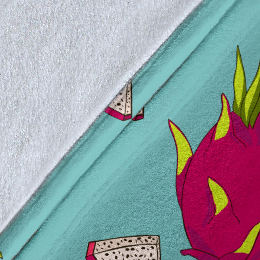 Dragonfruit Pattern Print Design DF01 Fleece Blanket
