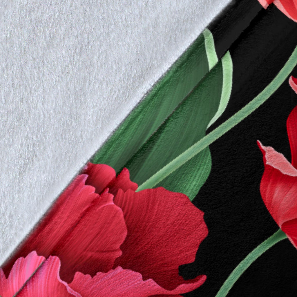 Tulip Pattern Print Design TP08 Fleece Blanket