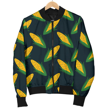 Corn Pattern Print Design 02 Women's Bomber Jacket